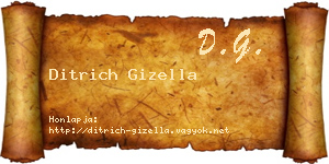 Ditrich Gizella névjegykártya