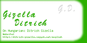 gizella ditrich business card